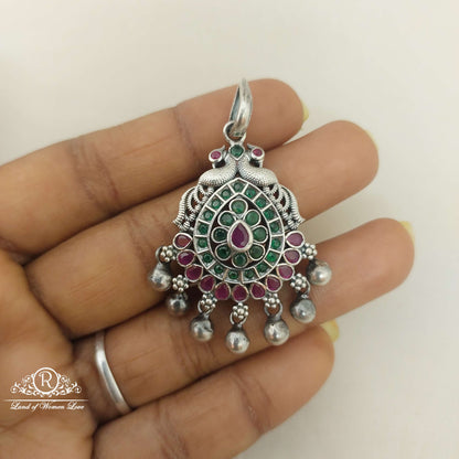 Silver Peacock Design Locket-M303