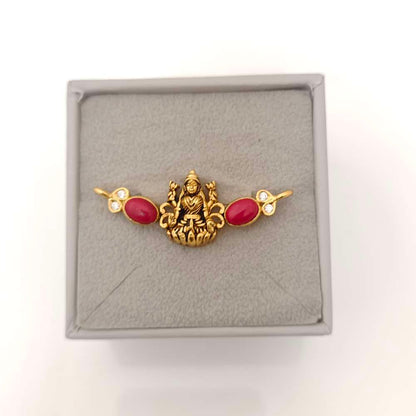 Silver Coral Lakshmidevi Mala Locket Designs-RVM736