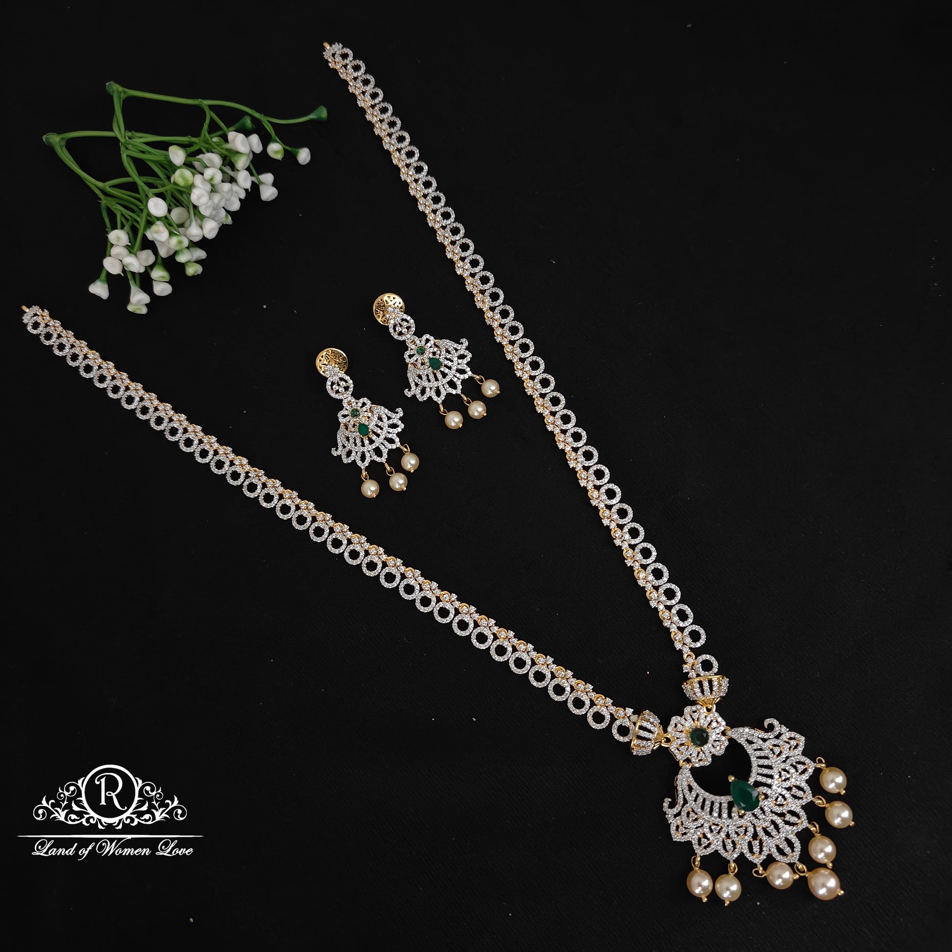 earrings silver simple and cute haram with earrings 92.5 silver ramala jewelry / ramala collections