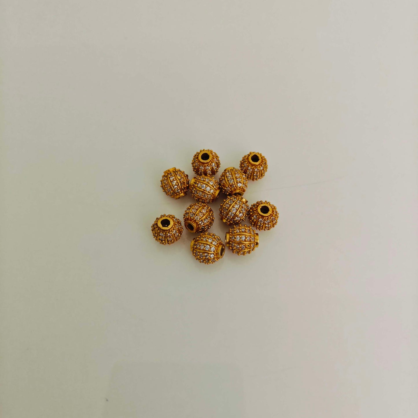 simple and cute silver cz- white stones balls -rcjr-710 cz 92.5 silver ramala jewelry / ramala collections