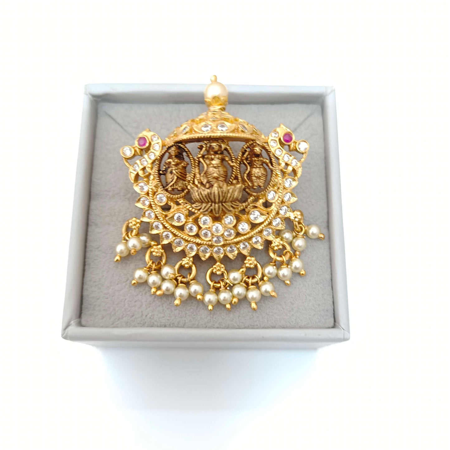 Silver Ramparivar pendant designs-RCM704