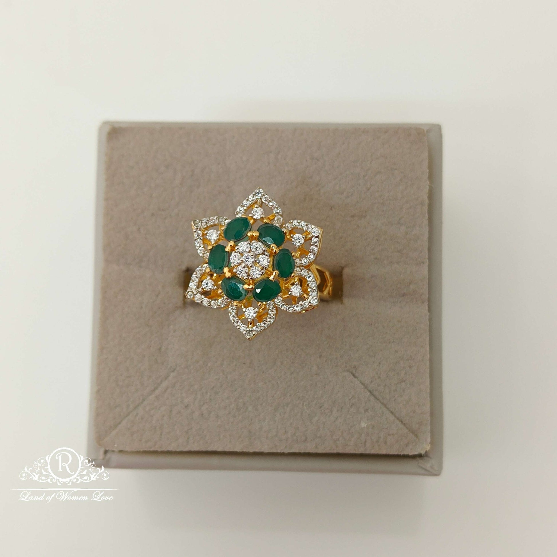 ring silver diamond replica design cz-stones finger ring-rccp106 cz 92.5 silver ramala jewelry / ramala collections