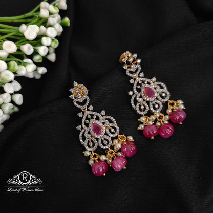 Silver diamond finishing necklace -RCM296