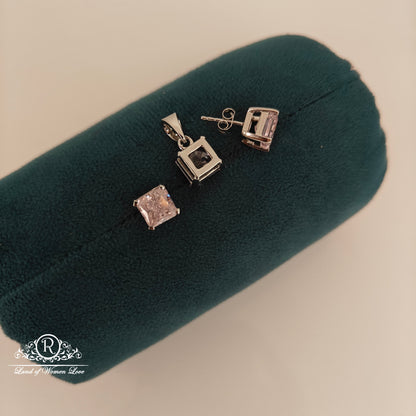 92.5 silver simple and Cute earrings with locket -RCLE06