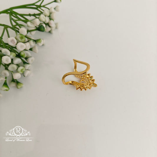 92.5 silver simple and Cute CZ- stones Vanki Ring -RCDS394