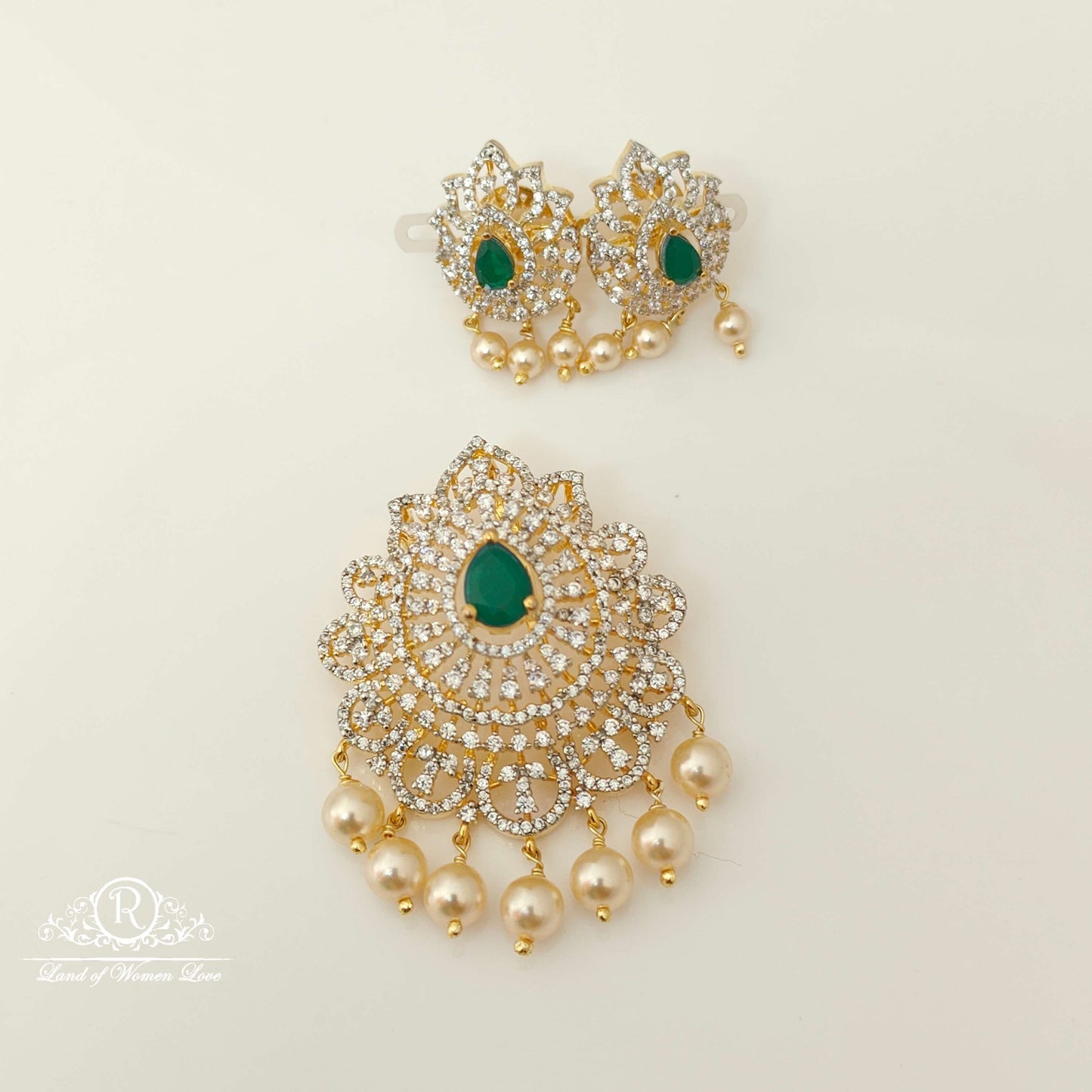 Silver Diamond Replica Design CZ-Stones Earrings-RCCP101