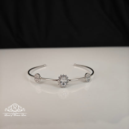 bracelet 92.5 silver beautiful adjustable bracelet-rcra130 cz 92.5 silver ramala jewelry / ramala collections