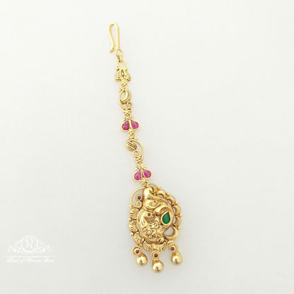 Silver Nakshi Peacock Design Tikkas-SA382