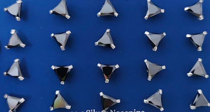 Silver earrings with nose pins - RCD207