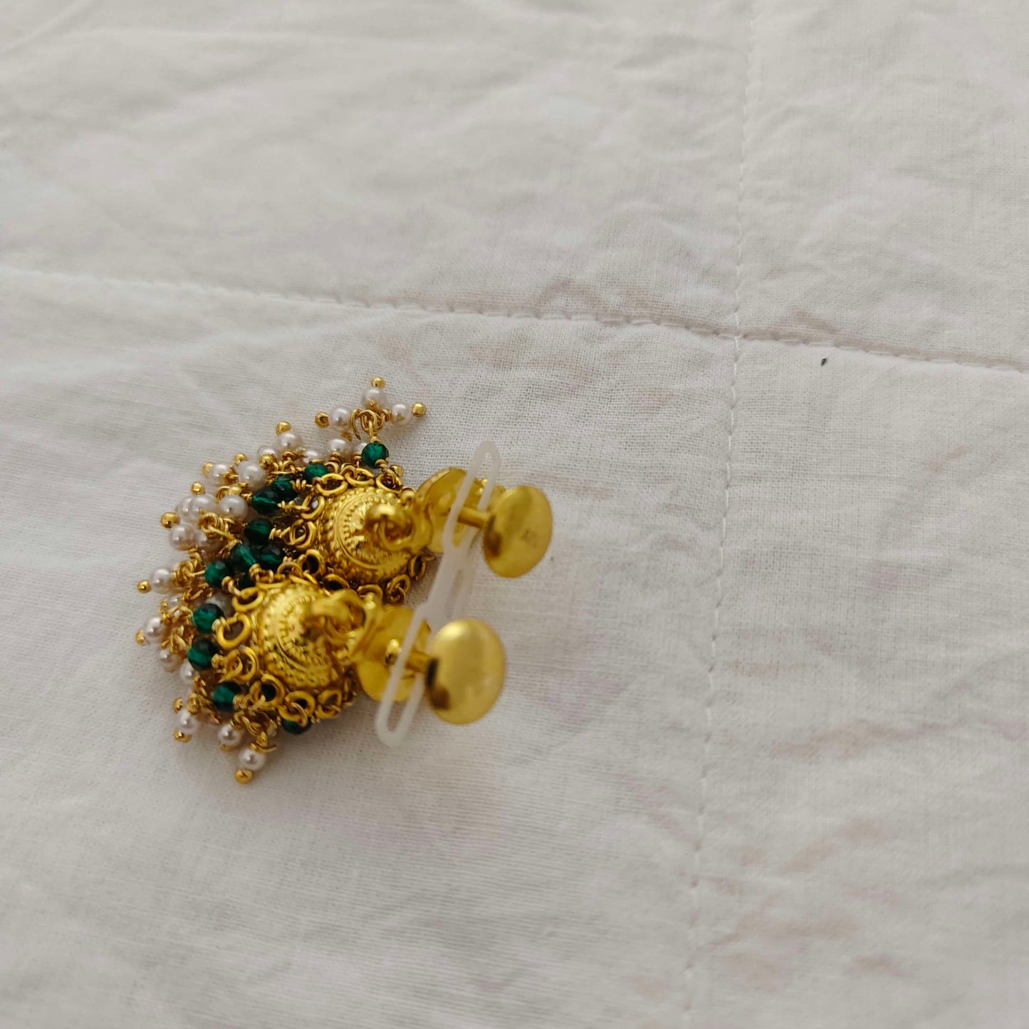 Silver hanging jhumkas- RCJR364