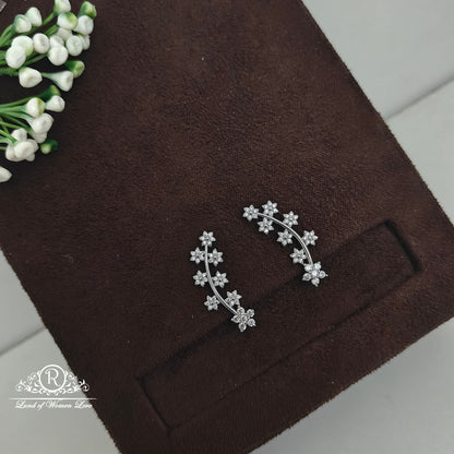 earrings silver ear cuffs-rchs50-2 cz 92.5 silver ramala jewelry / ramala collections