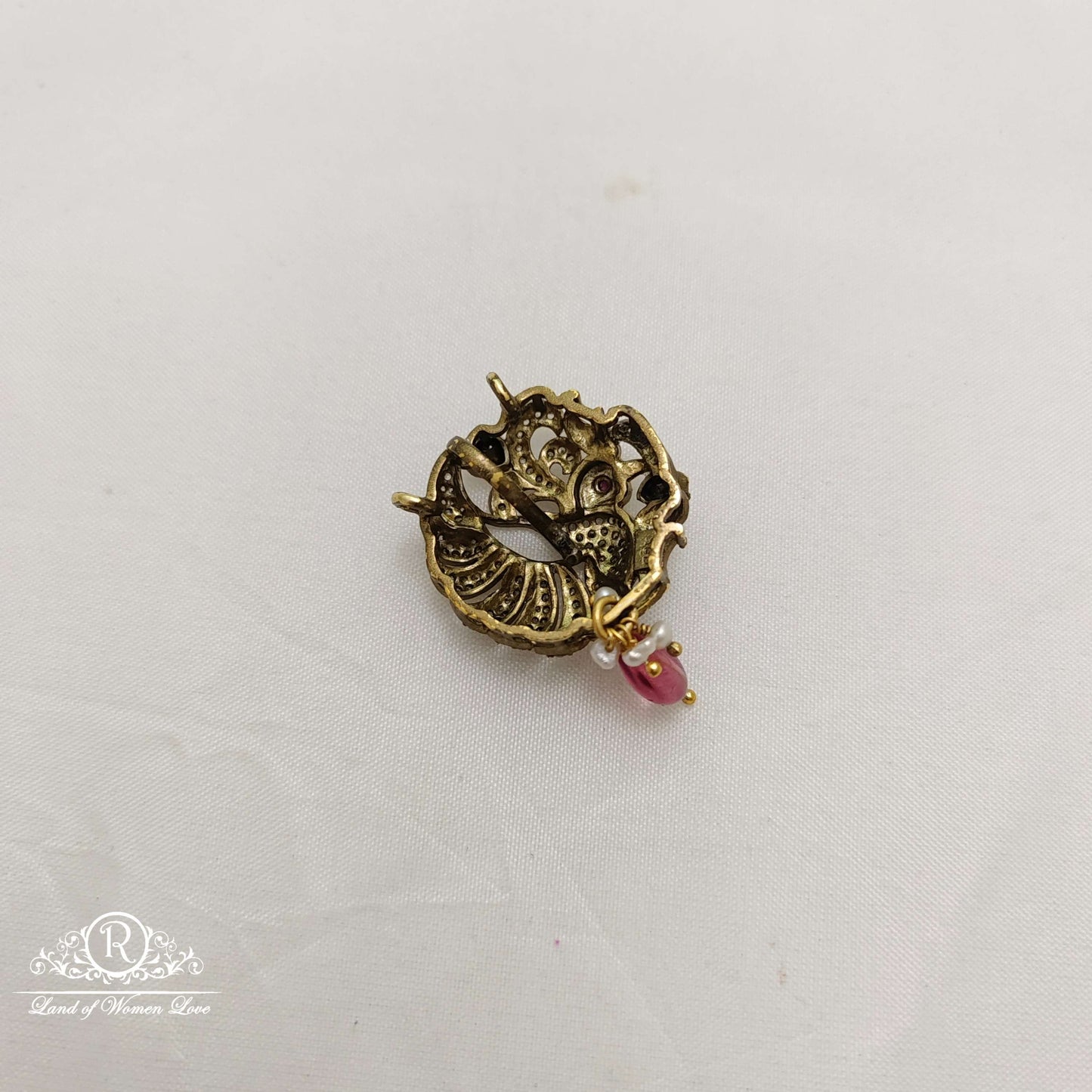 Silver victorian small pendant -RCC087