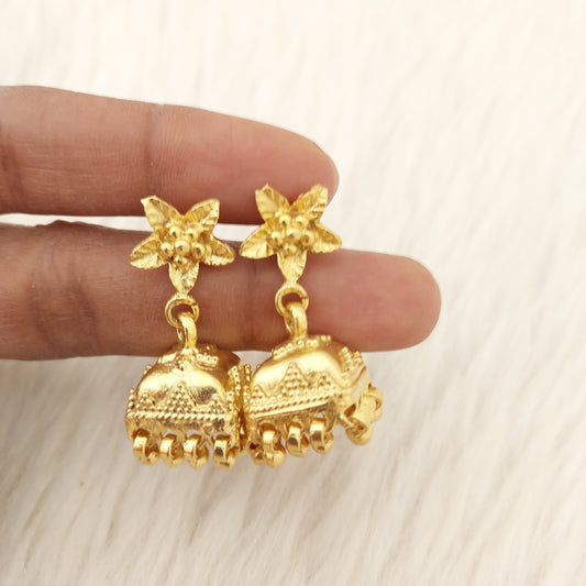 earrings silver gold jhumkas-c007 92.5 silver ramala jewelry / ramala collections