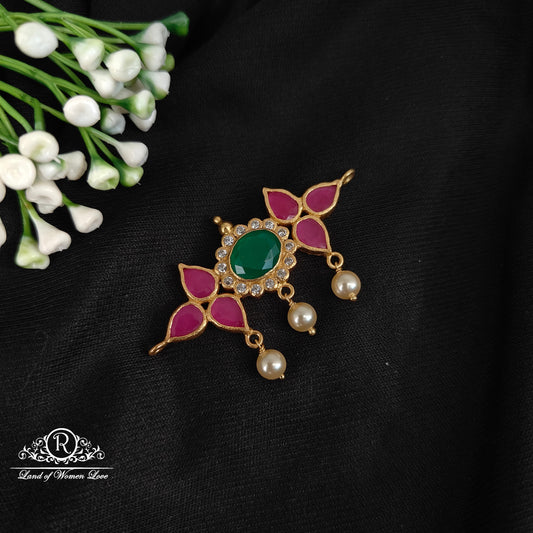 pendant 92.5 silver kundhan mala locket cum chocker pendant with hanging -rcl62-3 92.5 silver ramala jewelry / ramala collections