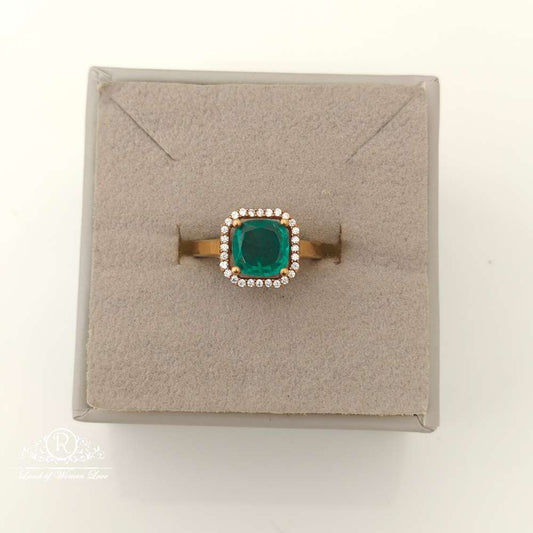 ring silver green stone design finger ring-rcmj176 92.5 silver ramala jewelry / ramala collections