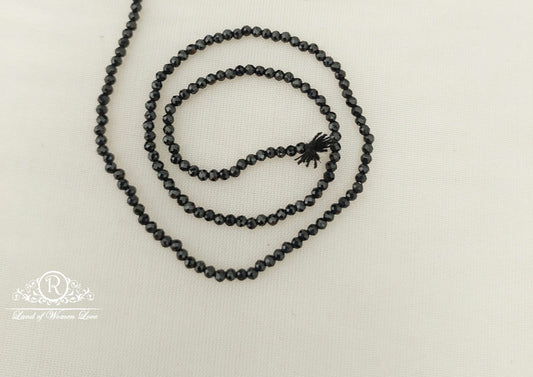 2.25mm black spinnals beads-mj28 92.5 silver ramala jewelry / ramala collections