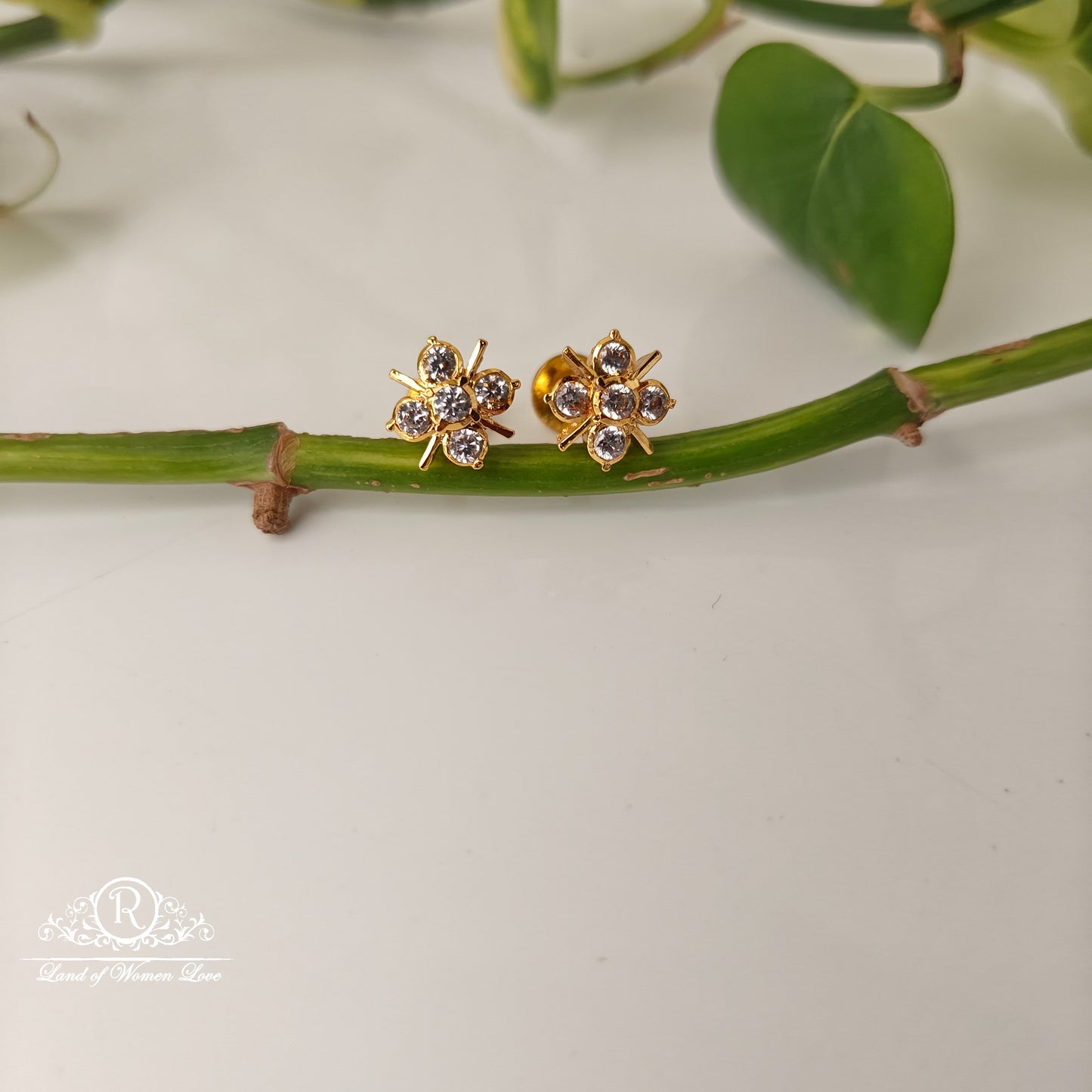 earrings 92.5 silver simple and cute earrings - rck292 92.5 silver ramala jewelry / ramala collections