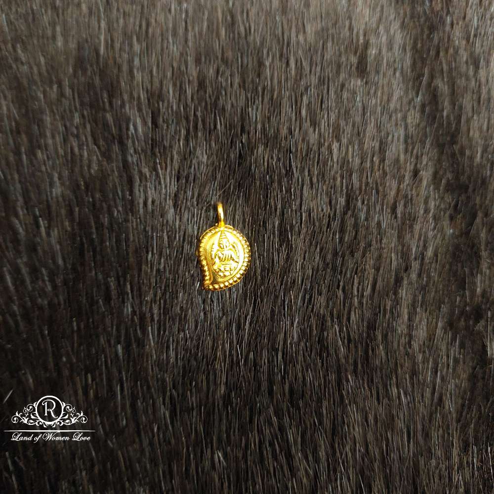 silver small lakshmi devi mango locket-a032 92.5 silver ramala jewelry / ramala collections