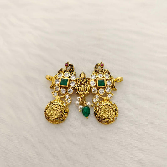 silver lakshmi devi with ramparivar mala locket -rcc123 92.5 silver ramala jewelry / ramala collections