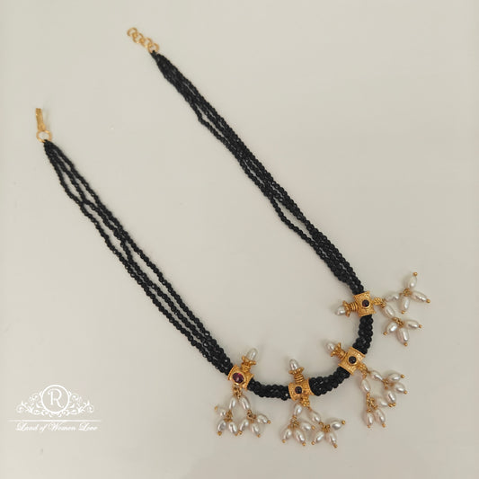 92.5 silver 3 lines crystals black beads-rch857 92.5 silver ramala jewelry / ramala collections