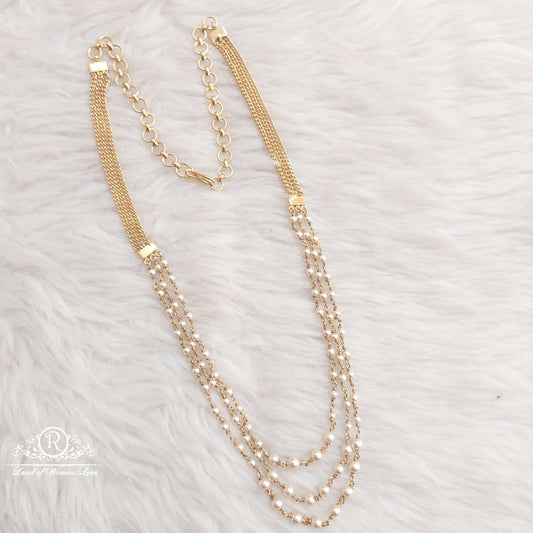 Silver pearl chain-RI18