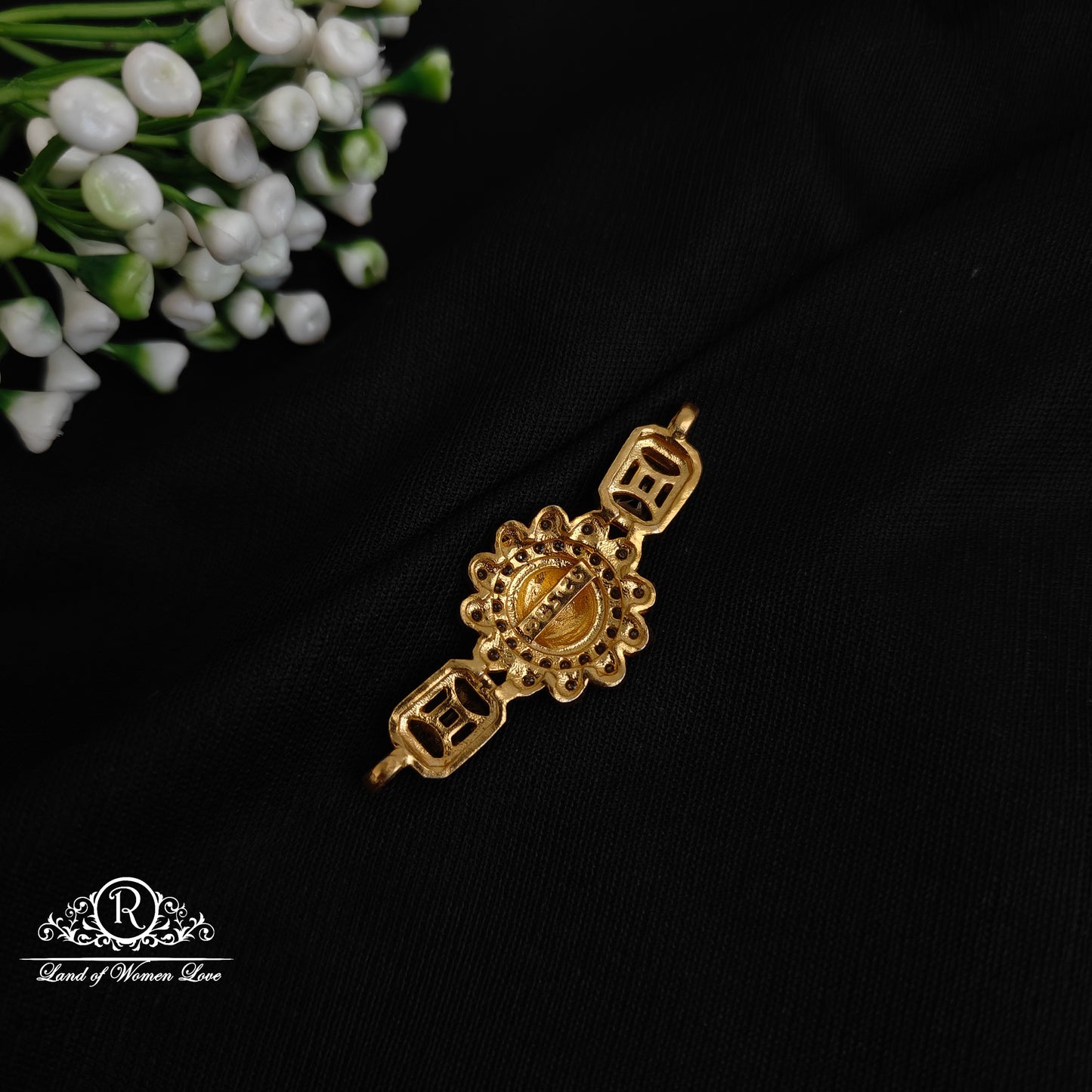 Silver peacock mala locket -RC06M346