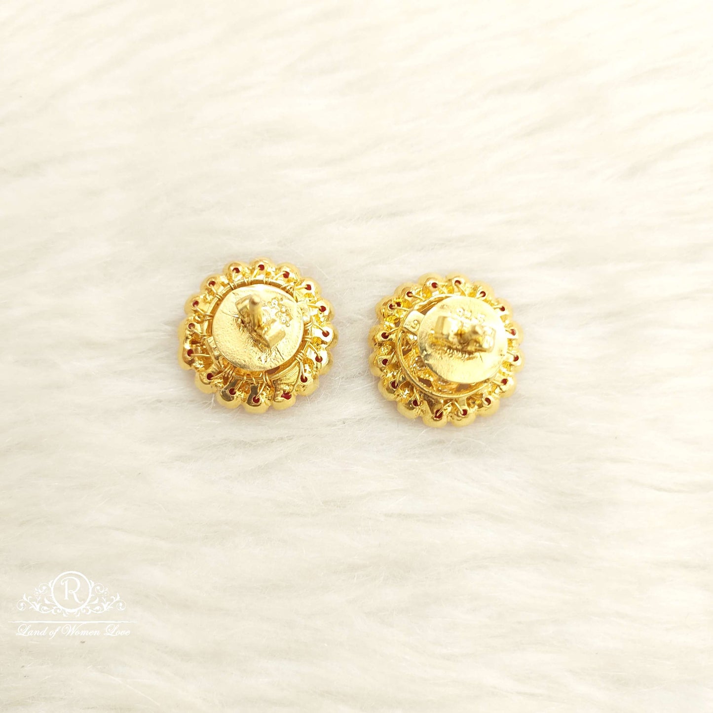 Silver Coral Earrings-D019