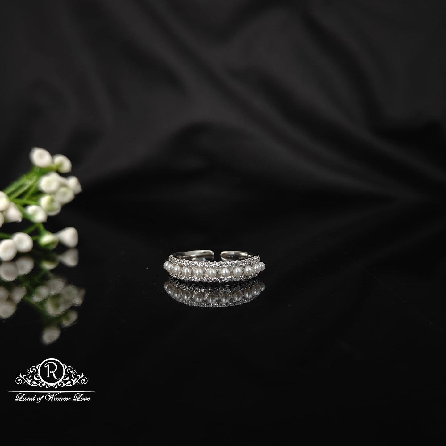 ring silver rodhium polish finger ring-rcra37 92.5 silver ramala jewelry / ramala collections