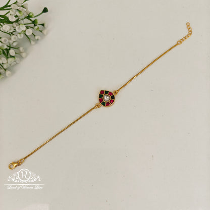 bracelet 92.5 silver simple and cute kundhan bracelet -rcp159 92.5 silver ramala jewelry / ramala collections