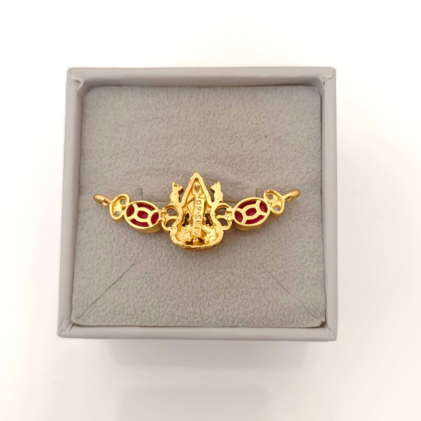 Silver Coral Lakshmidevi Mala Locket Designs-RVM736