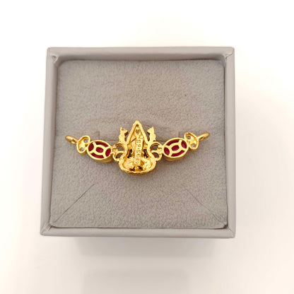 Silver Coral Lakshmidevi Mala Locket Designs-RVM736