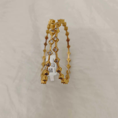 Silver Diamond replica Design Bangles-RCH512