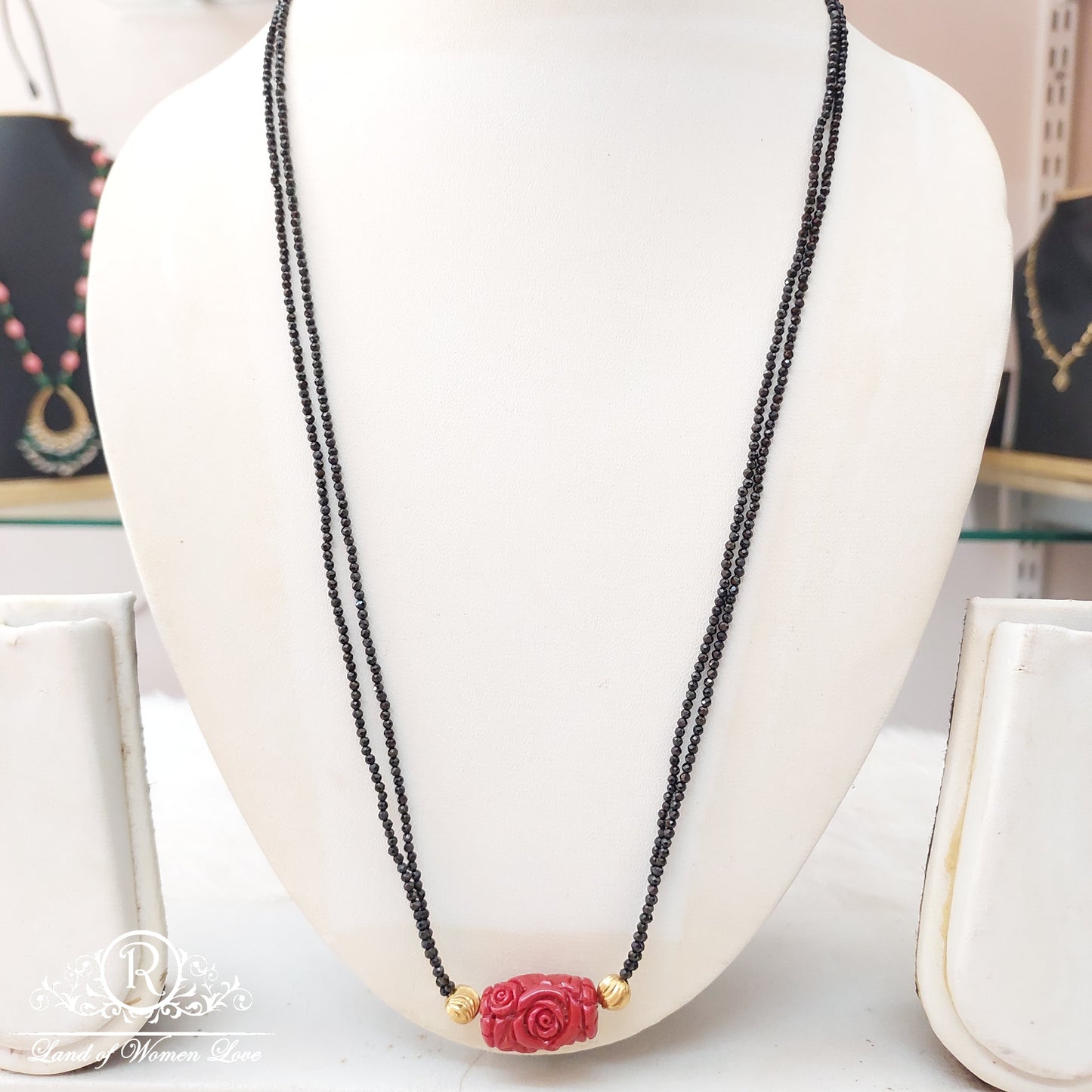 silver black beads-ri76 92.5 silver ramala jewelry / ramala collections