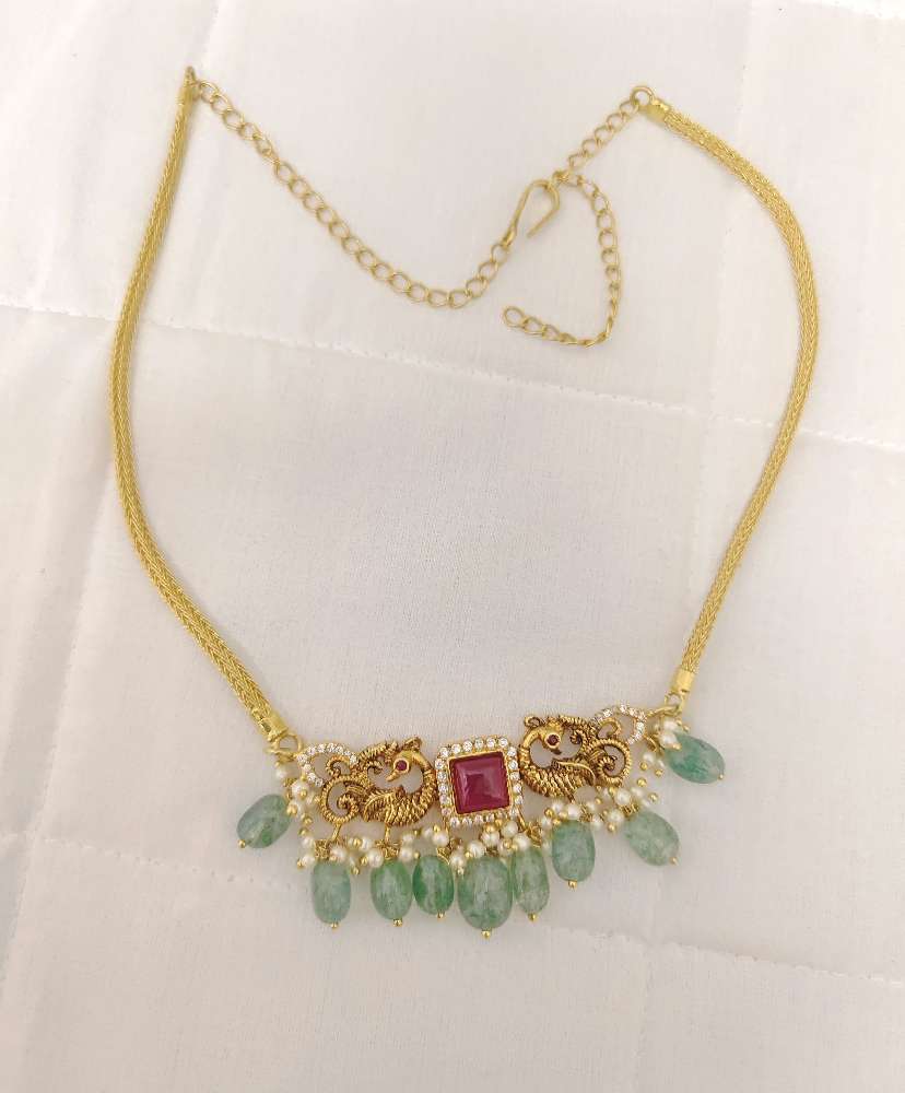 silver peacock design chocker-rch168 92.5 silver ramala jewelry / ramala collections