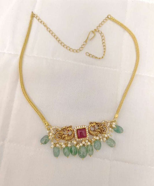 silver peacock design chocker-rch168 92.5 silver ramala jewelry / ramala collections