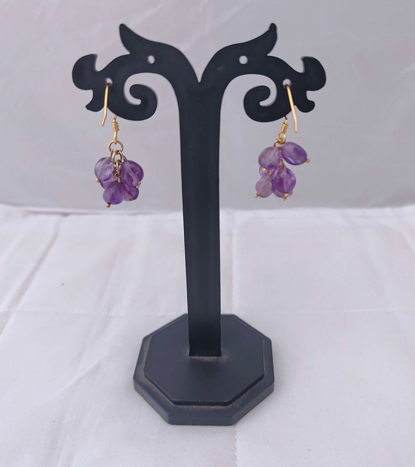 Silver gold polish Earrings -RCH275