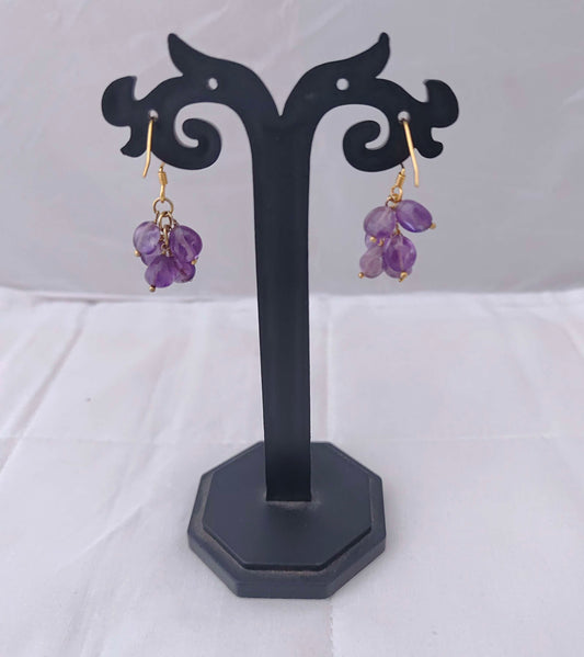 Silver gold polish Earrings -RCH275