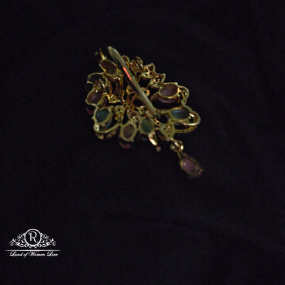 Silver CZ- stone earrings -RCDS428