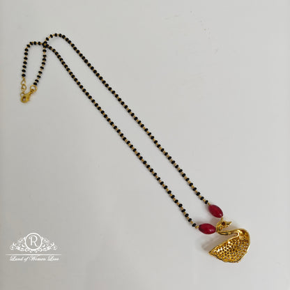 92.5 Silver Black beads with duck design Locket-RCH784