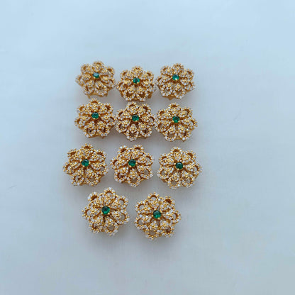 Silver flower side lockets-RCD374