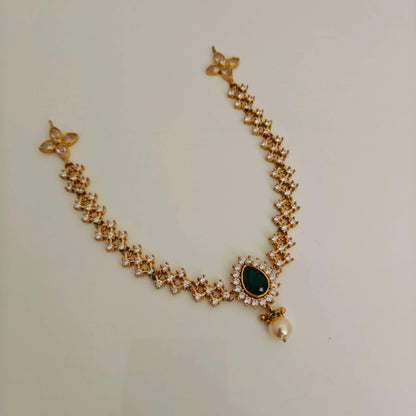 necklace beautiful silver cz- stones necklace - rch648 cz 92.5 silver ramala jewelry / ramala collections