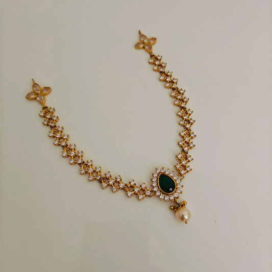 necklace beautiful silver cz- stones necklace - rch648 cz 92.5 silver ramala jewelry / ramala collections