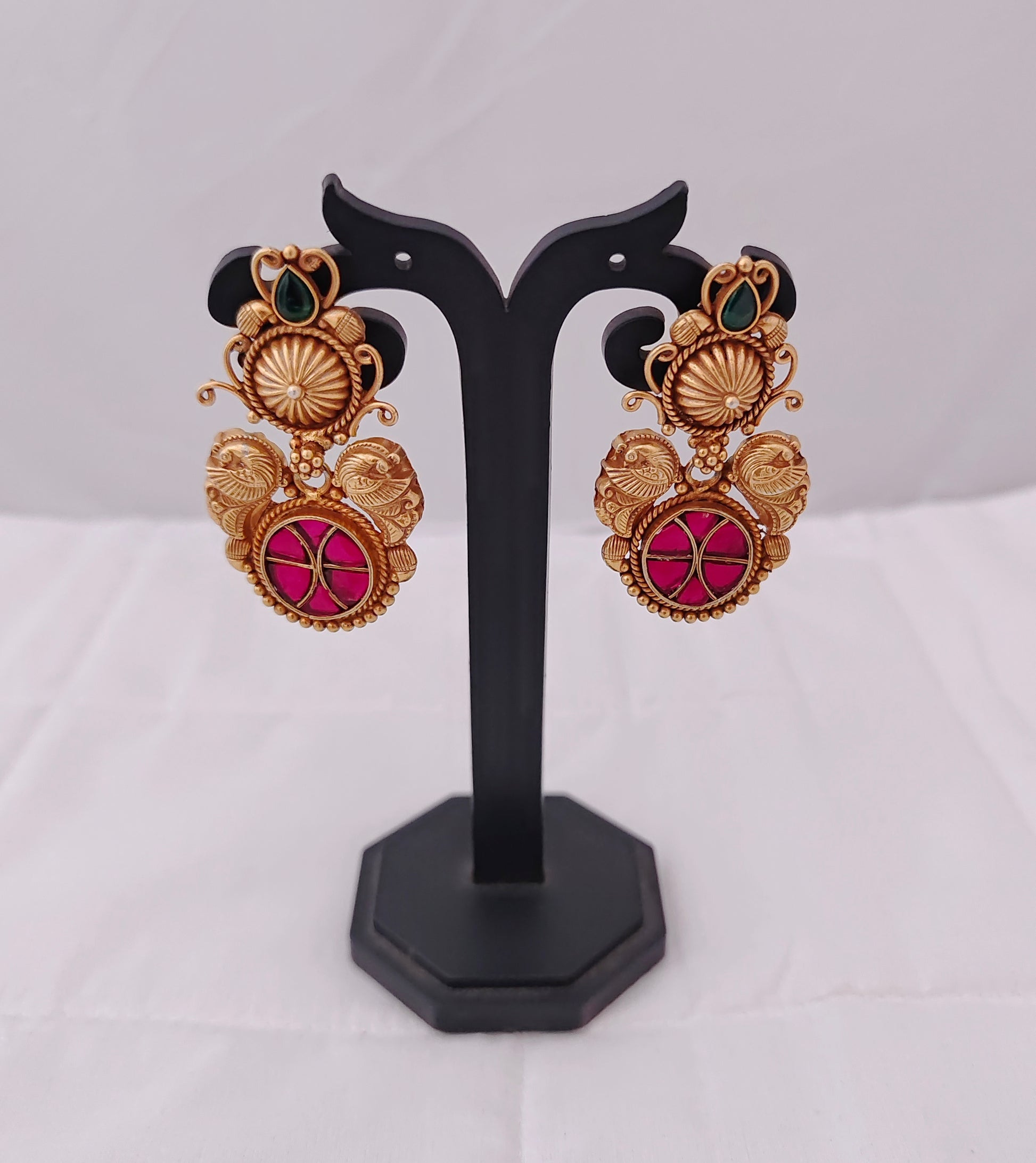 earrings silver base gold polish earrings -rcp035 92.5 silver ramala jewelry / ramala collections