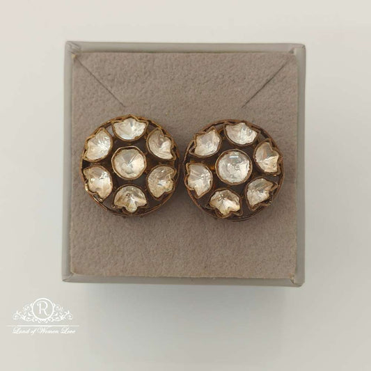 stud silver moissanite stud design earrings-rcm766 moissanite 92.5 silver ramala jewelry / ramala collections