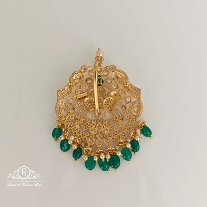 Peacock design CZ- Stones Silver Pendant-RC94-60M035