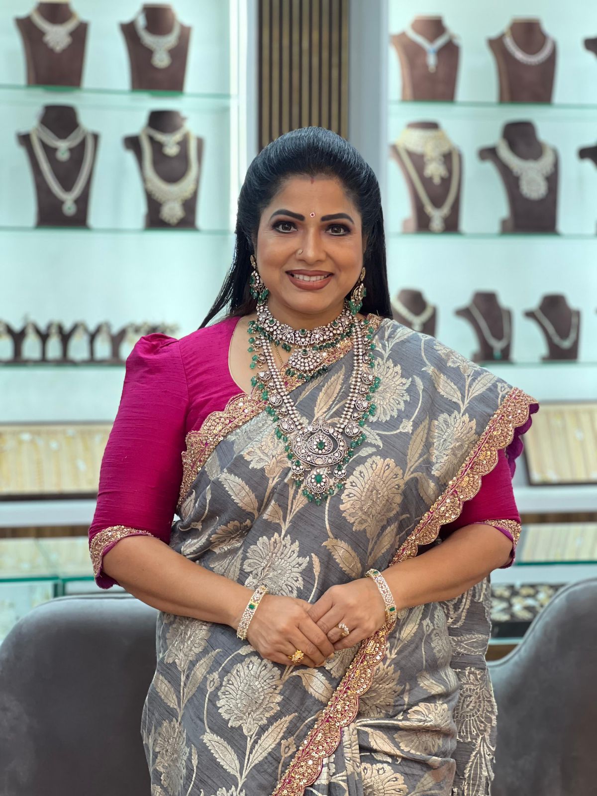 Silver Victorian Moissanite Peacock Haram Design-RCZ31