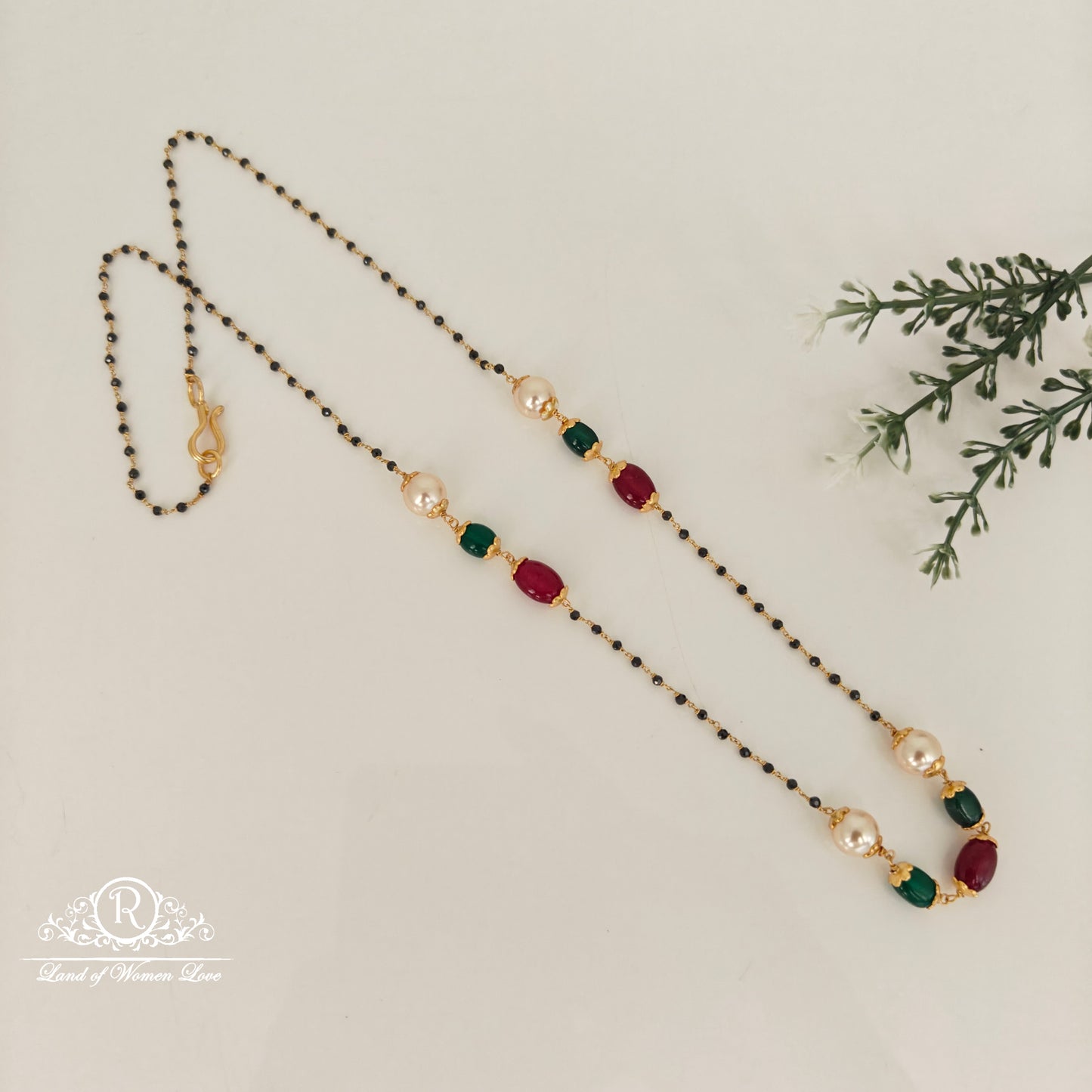 Silver Crystal Black Beads-RCH688