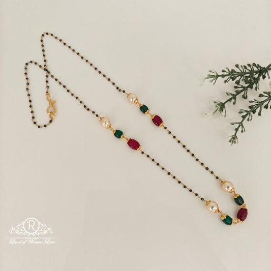 Silver Crystal Black Beads-RCH688