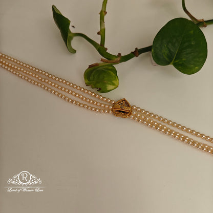 92.5 silver simple and Cute pearls chocker with  chocker pendant-RCH962