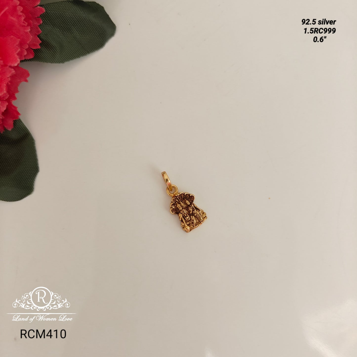 silver ram seetha locket -rcm410 92.5 silver ramala jewelry / ramala collections